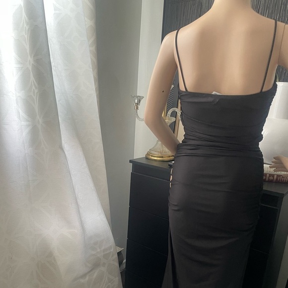 Lovely Day One Shoulder Black Dress - Picture 6 of 8